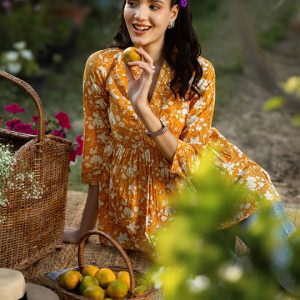 printed cotton short kurti